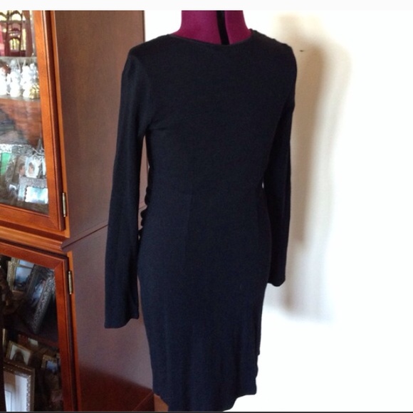 Ann Taylor Black Ruched Knit Dress - Picture 3 of 3