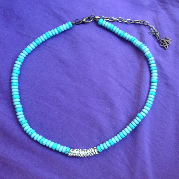teal beaded necklace - Picture 1 of 4