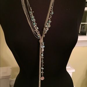 Turquoise Tassel Knot Necklace