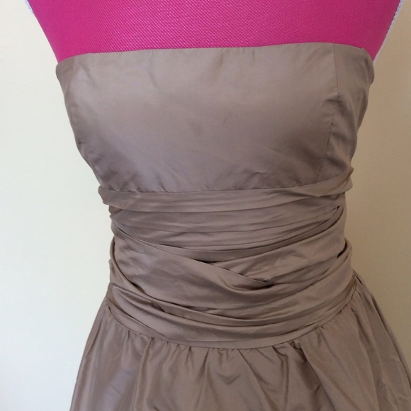 BCBG Maxazria 100% silk gold cocktail dress - Picture 2 of 4