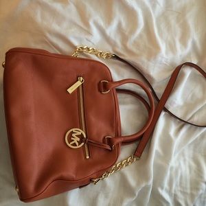 Orange leather Michael Kors purse\satchel