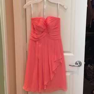 David's Bridal Coral Dress Size 0