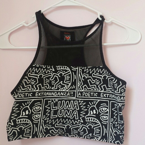 Forever 21 Tops - Keith Haring Cropped Top