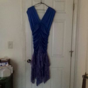 Role blue dress