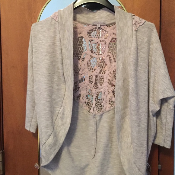 Charlotte Russe quarter-sleeve cardigan