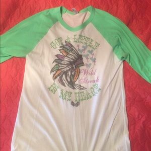 Indian headdress baseball T-shirt