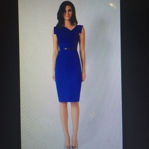 Black Halo Jackie O dress w/ adjustable belt