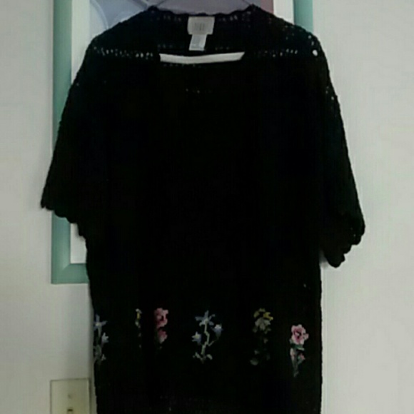 Sweater light weight crochet look.