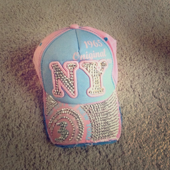 Pink bling NY hat