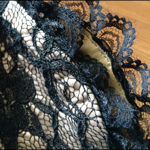 Black Lace Heel Bootie - Picture 3 of 4