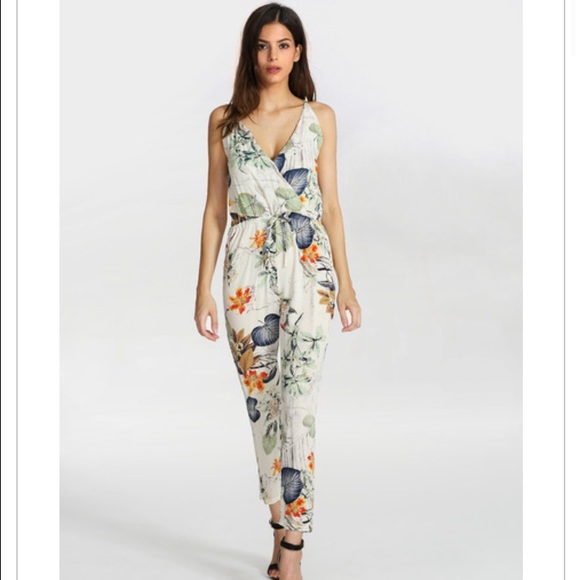 Leaves Print jumpsuit