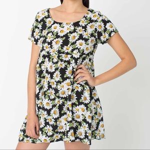 American Apparel Daisy Print Babydoll Dress