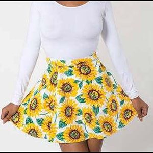 American Apparel Sunflower Circle Skirt