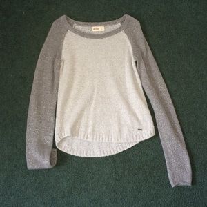 Sparkly Grey Hollister Sweater Small