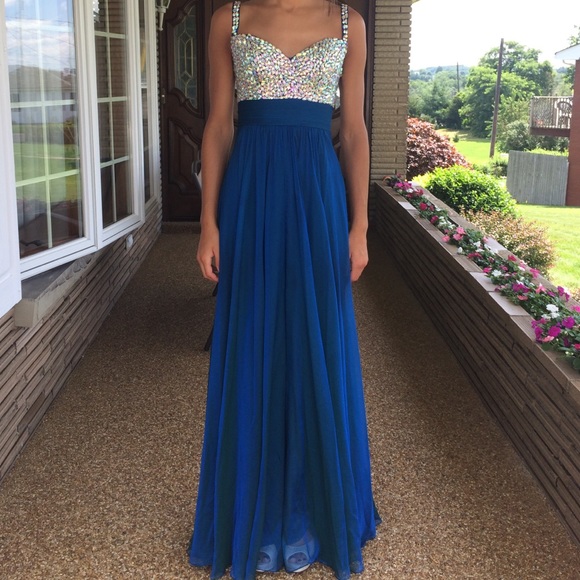 Midnight blue prom dress