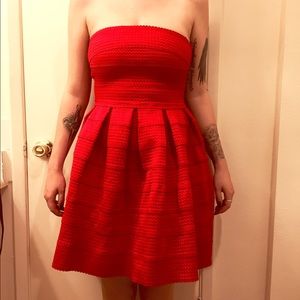 Francesca's red structured dress