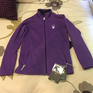 Spyder Full Zip Mid Weight sweater purple