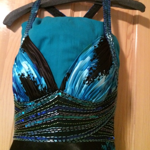 BEAUTIFUL CACHE LONG GOWN ONLY WORN ONCE! - Picture 4 of 4