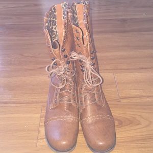 Brown Combat boots