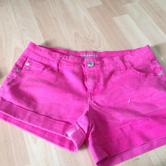 Purple and pink shorts