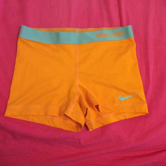 Nike Dri-Fit Shorts (Orange and Teal)