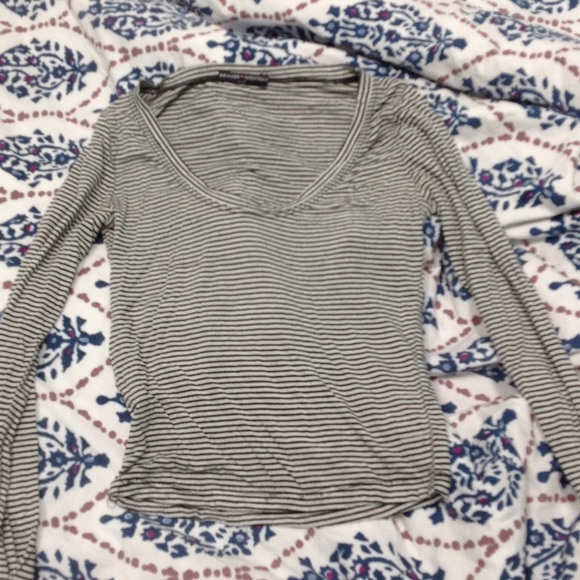 brandy meville striped crop top