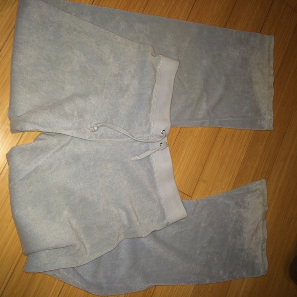 Juicy Couture light blue towel material pants