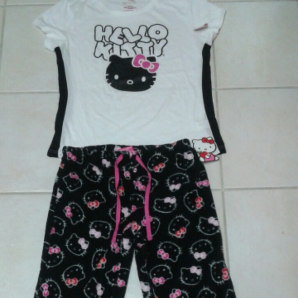 NWT Hello Kitty Shirt & Fleece Pants