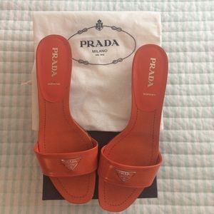 Prada Mule Sandal in Orange!