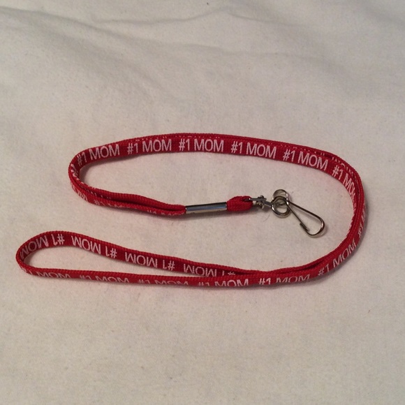 BUNDLE OF 10 LANYARDS!  #1 MOM Red Lanyard
