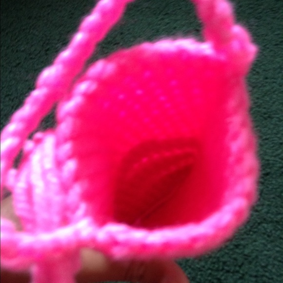 Pink Hand-Crochet iPhone/iPod Pouch - Picture 3 of 3