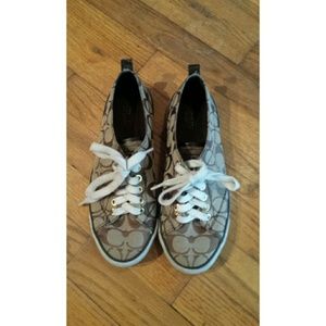 Brown coach sneakers