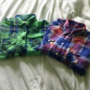 Pastel Plaid Lightweight Tops