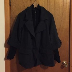 Grey and black Sweater/coat