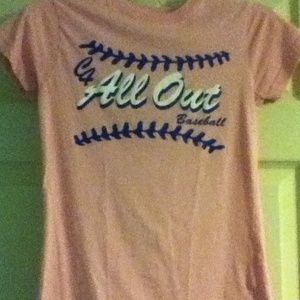 Playful pink baseball t-shirt
