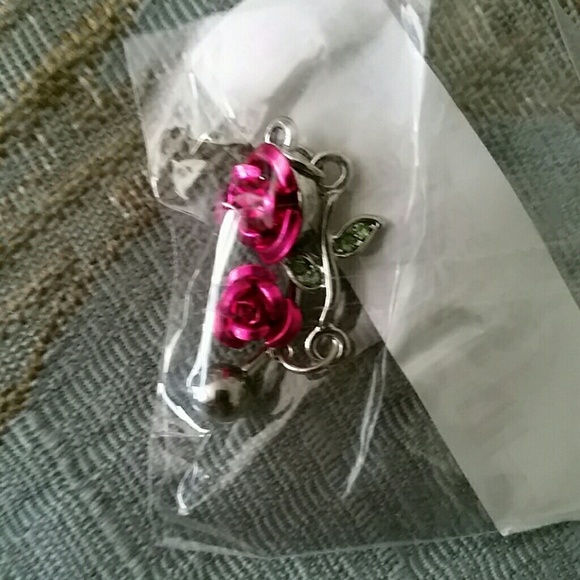 Rose belly ring