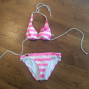 Pink Striped Bikini