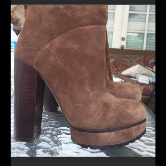 🌈Super Sexy & Gorgeous Brown suede, platform size 35 boots - Picture 5 of 6
