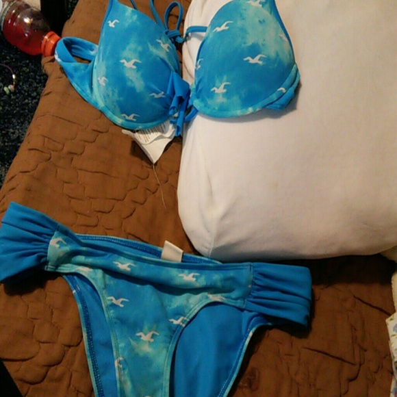Hollister sky blue bikini