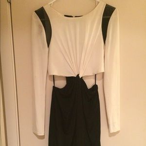Bebe black/white cut out Dress