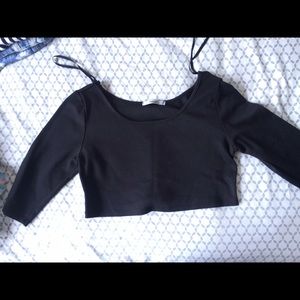 Black crop top