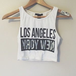 LA NY crop top