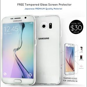 Samsung Galaxy S6 TPU case + tempered glass