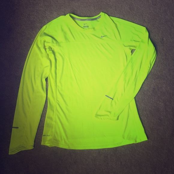 Neon Yellow Nike Running Top