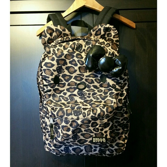 Hello Kitty Handbags - Hello kitty leopard print backpack