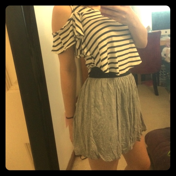 Blue and Grey High-Waisted Skirt Bundle
