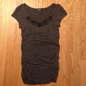 Adorable dark gray shirt-dress