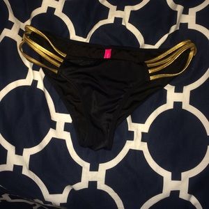1HR SALE🌟Victoria Secret Black Gold Bikini Bottom