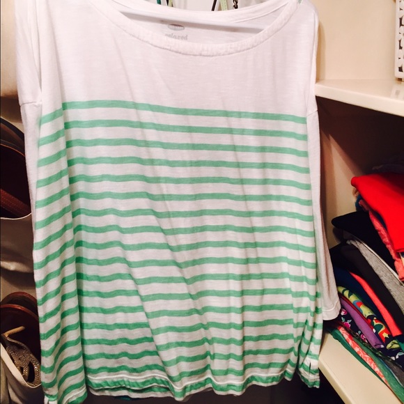 Boat neck 3/4 sleeve shirt