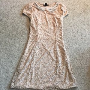 Nude lace dress